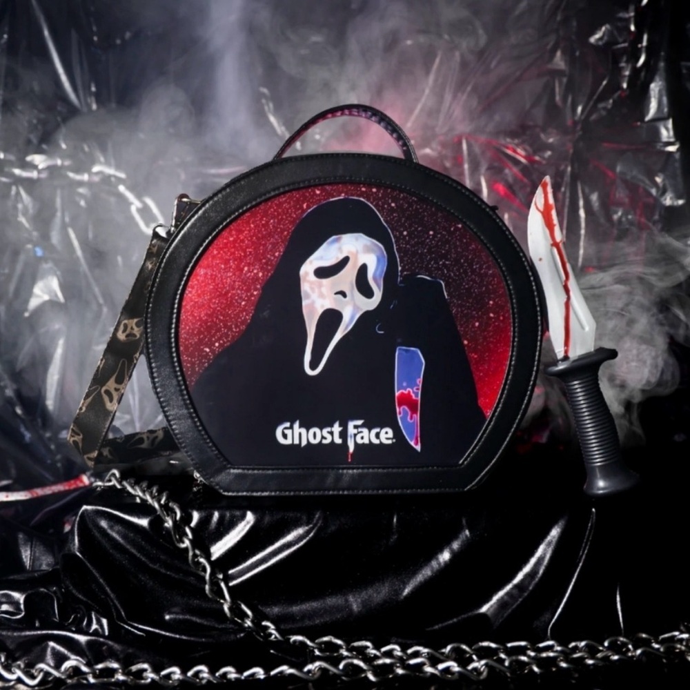 GLAMLITE GHOST FACE LENTICULAR MOTION MAKEUP TRAVEL BAG NEW